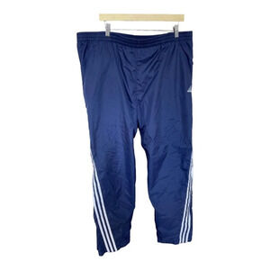Vintage Adidas Men's Y2K Basketball Tearaway Lined Navy & Blue Snap Pants 44x29
